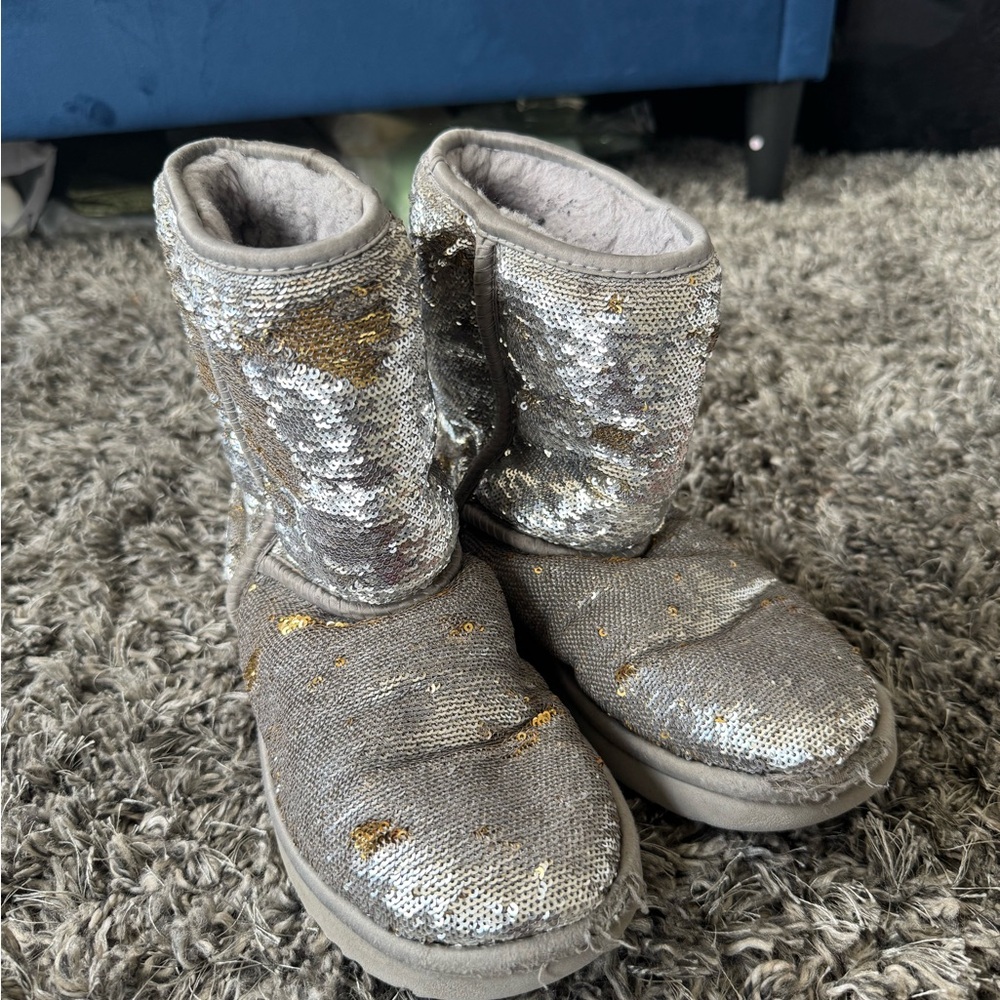 UGG Women’s Silver Sequin Boots